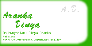 aranka dinya business card